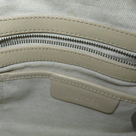 MICHAEL KORS Vintage Cream Leather Satchel - Picture 8 of 13
